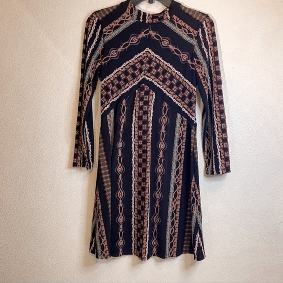 FREE PEOPLE 'Stella' Black Knit Mini Dress XS/S - Picture 1 of 9
